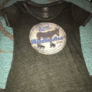 black/grey shirt w/ a green tint.